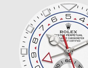 The 44 mm replica Rolex Yacht-Master II 116689 watches have white dials.