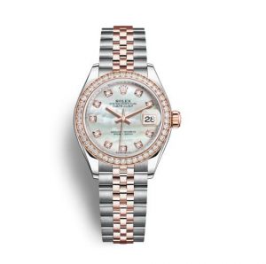 The luxury fake Rolex Datejust 28 279381RBR watches are designed for ladies.