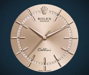 The fancy copy Rolex Cellini Time 50705RBR watches have pink dials.