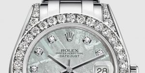 The luxury replica Rolex Pearlmaster 34 81159 watches are decorated with diamonds.