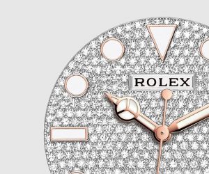 The everose gold replica Rolex Yacht-Master watches have diamond-paved dials.