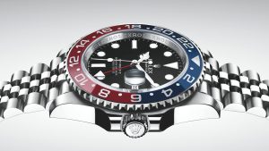 The durable copy Rolex GMT-Master II 126710BLRO watches are made from Oystersteel.