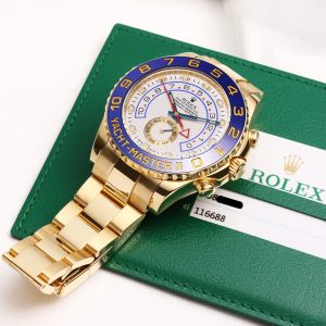 The luxury fake Rolex Yacht-Master II 116688 watches are made from gold.