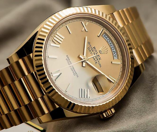 The Rolex Day-Date will perfectly embody the status of the wearers.